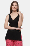 Floret Cotton Camisole (Pack of 2) - Skin Black — thumbnail 2